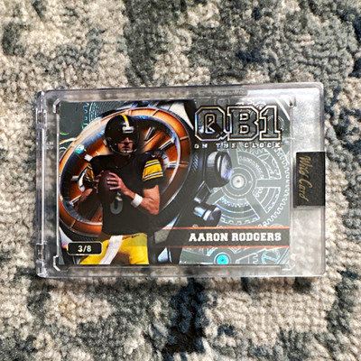 Wild Card QB1 On The Clock Aaron Rodgers OCW-PT-AR 3/8 2026 Football