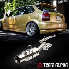 Fits 1996-2000 Honda Civic Hb 3dr D164 Beveled Tip Mufflerss Catback Exhaust Fits 1996-2000 Honda Civic Hb 3dr D164 Beveled Tip Mufflerss Catback Exhaust