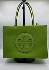 Tory Burch Perry Triple Compartment Tote Bright Green Leather Shoulder Bag