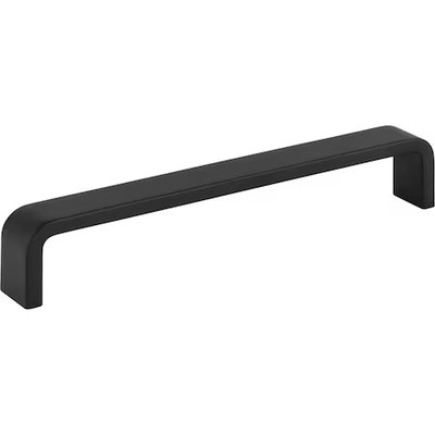 ELEMENTS 193-160MB 160 mm Center-to-Center Matte Black Square Asher Cabinet Pull