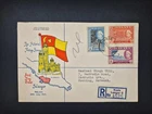 Malaya Malaysia Selangor 1957 Private FDC Reg. Cover to Sarawak via Singapore