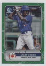 2020 Bowman Spanning The Globe Chrome Green Refractor 30/99 Dasan Brown 0nr3