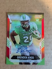 2021 Panini Score Red Zone Rookie Auto Brenden Knox /20 #366 Marshall !!!
