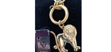 Image of Vintage Anne Klein Gold Tone Lion Pendant Long Chain Necklace