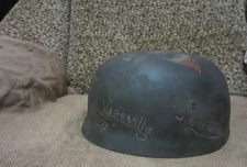 A German M38 soldier's helmet from World War II.