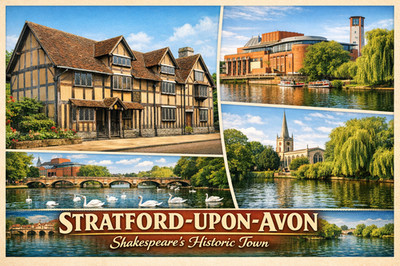 Stratford-Upon-Avon Wahrzeichen Kühlschrankmagnet - Shakespeares Geburtsort Souvenir