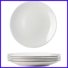 Amazon 6-Piece 8.5" White Dinner Plates Lightweight Round Plates, Simply Dess...