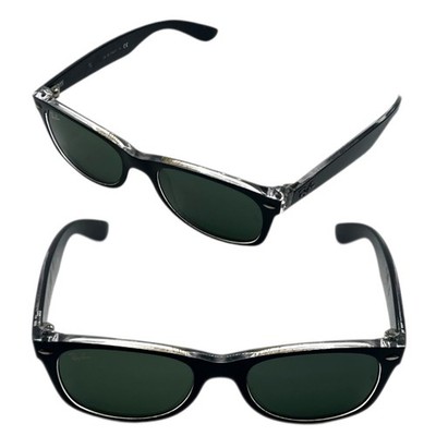 Ray Ban New Wayfarer - Schwarz / Grün - Größe 52/18 - Made in Italy