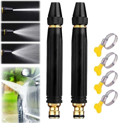 #ad 2PCS Heavy Duty Adjustable Hose Nozzle High Pressure Jet Sweeper Spray Nozzle W $35.49