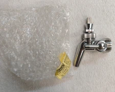 Perlick 650SS Flow Control Faucet - Stainless Steel, open packaging