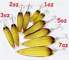 Gold Casting Crocodile Fishing spoons Choose Weight & Pieces 2 to 20