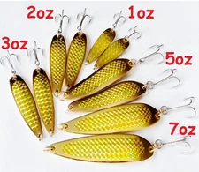 Gold Casting Crocodile Fishing spoons Choose Weight & Pieces 2 to 20
