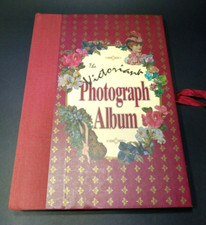 1995 Victorian Photograph Album With Floral Cover Design  Ribbon Tie Hardback