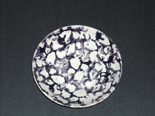 Small Early 1860 - 1885 Lavender Sponged Spatterware Under Plate Staffordshire
