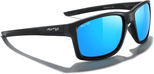 MERRY'S Sports Polarized Matte Black Frame/Blue Mirror Lens  - Picture 5 of 6
