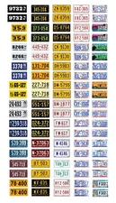 1/25 scale model car assorted USA North Carolina license plates state tags 1:25
