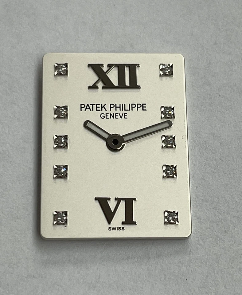 Patek Philippe Twenty 4 esfera plateada con diamantes con manecillas 💯 % auténtica Foto 4 de 4