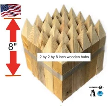 Wooden Survey Stakes Hubs 2by2by8" construction sites, land survey Allenbuild
