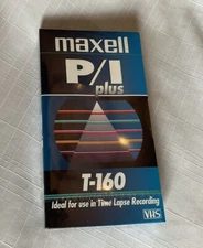 Maxwell P/I Plus Time Lapse VHS New Cassette T-160