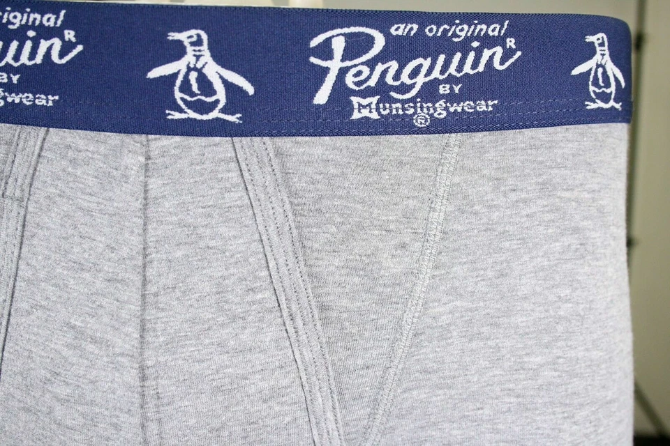 Calzoncillo boxer original Penguin gris mosca abierta para hombre (S01A) Foto 3 de 4
