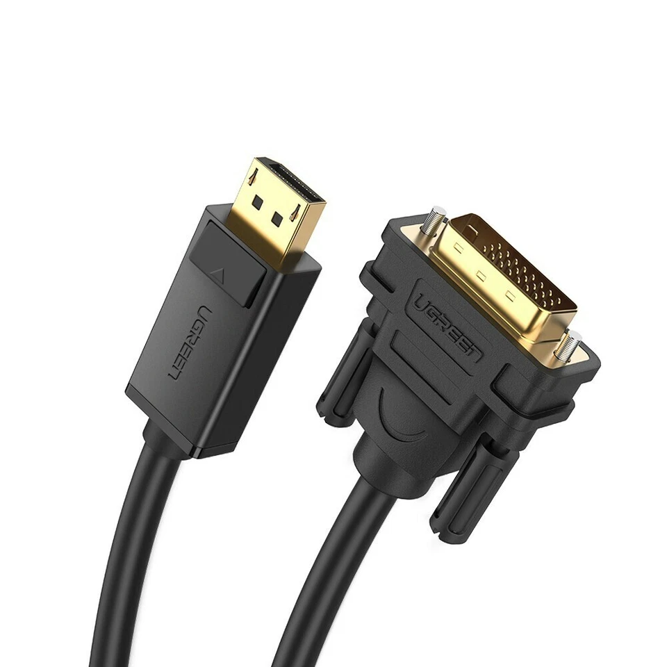 Displayport Display Port DP to DVI-D GOLD PLATED 1080p HD PC to Video Cable - 2M - Image 2 of 4