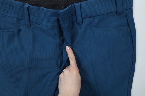 Vtg 60s 70s Streetwear Mens 36x30 Ribbed Knit Wide Leg Bell Bottoms Pants USA - Picture 5 of 13