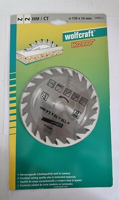 Wolfcraft Kreissägeblatt HM/CV Ø 130x16x2,4mm Sägeblätter 6456000 Z20