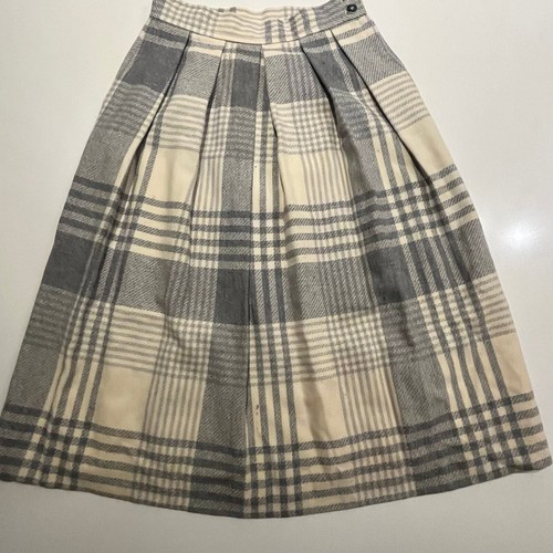 VTG 90s EVAN PICONE Plaid Preppy Academia Wool Skirt Size 8 Elegant USA A-line - Picture 2 of 12