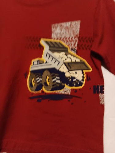 VTG EUC Healthtex Red Boys Size 7X Sweater Load Truck Prints Long Sleeve - Picture 2 of 8