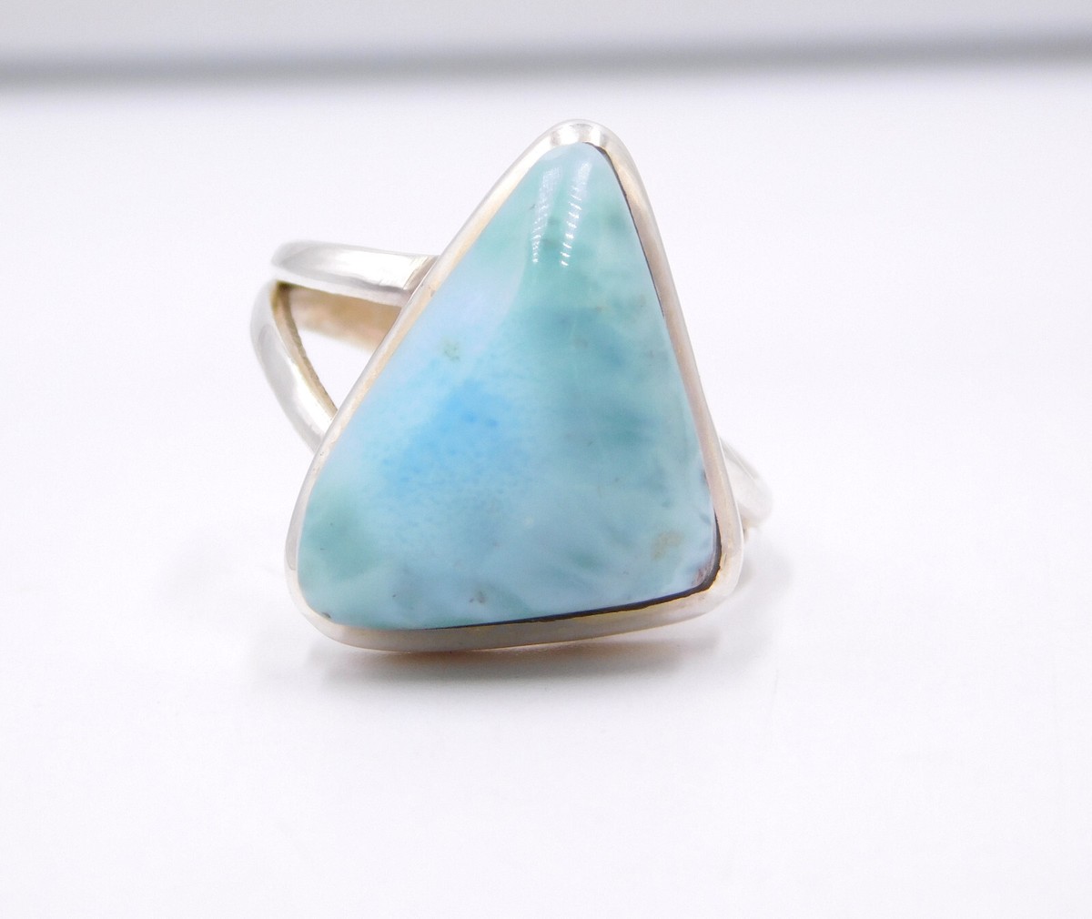 7.70 Gm 925 Solid Sterling Silver Natural Larimar Cab Gemstone