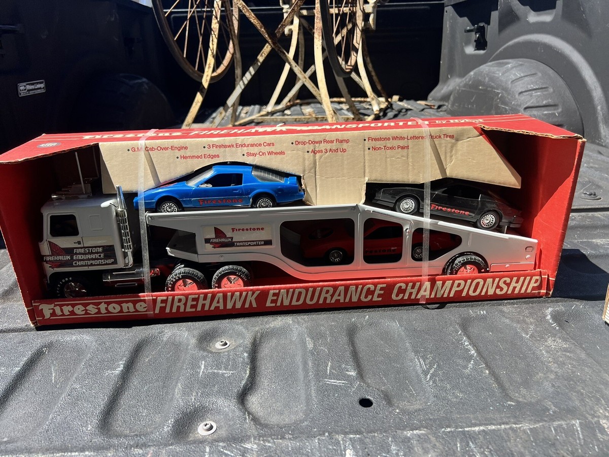 vintage c1979/80 Nylint Firestone Firehawk Transporter NOS sealed