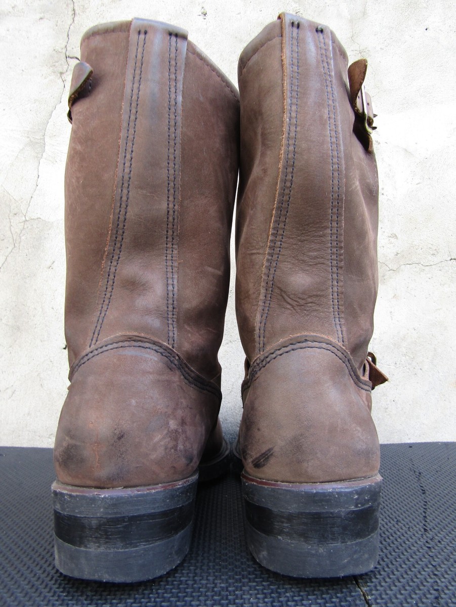 靴 Vintage Walker Engineer Boots Walker Men's Size 8.5D Vintage Engineer Motorcycle Leather
