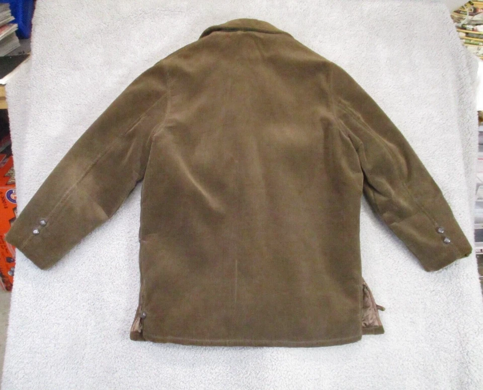 Abrigo de Pana Envoy Para Hombre Extra Grande Marrón De Colección The Now Chaqueta Defecto Trasero Foto 4 de 4