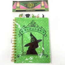 Wicked The Movie Pink Elphaba 96 Page Spiral Tab Journal 8.25" x 6.5"