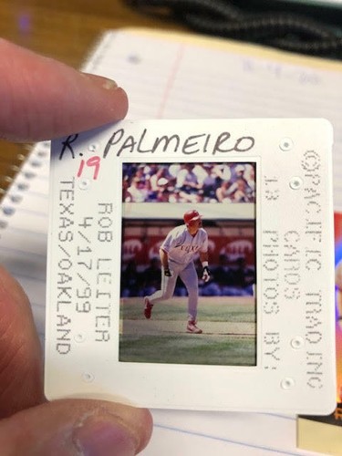 2000 PACIFIC TRADING CARDS #46 Rafael Palmeiro Texas Rangers SLIDE NEGATIVE 1/1 - Picture 2 of 2