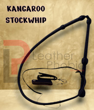 Genuine Stockwhip kangaroo hide Leather,Heavy Duty 5.5 Ft Stock whip, 12 Plaited