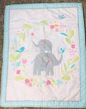 Garanimals ANIMAL CRIB Blanket Quilt Monkey Giraffe Tiger Elephant Bird Jungle