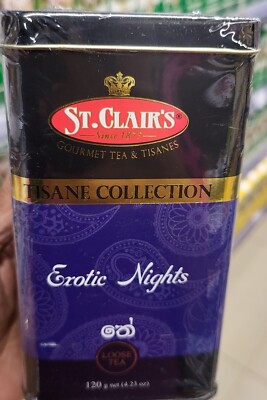 St.Clairs Tisane Pure Ceylon Tea 100%  Exotic Nights  Orange Pekoe Fannings 120g