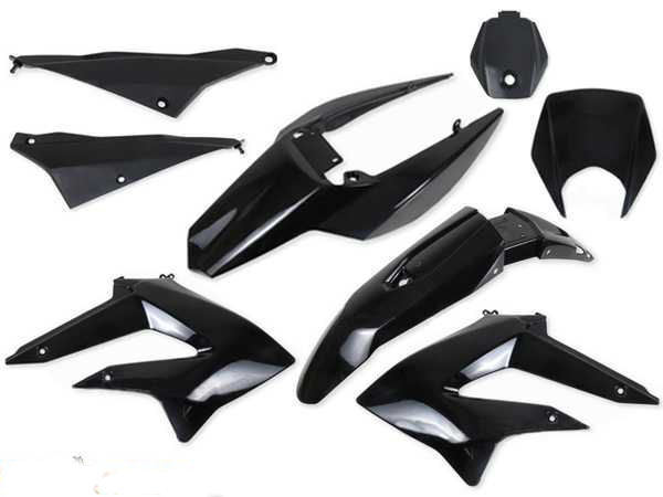 Kit carénage Derbi 50 DRD x-treme racing Gilera SMT RCR noir 2011 à 2018
