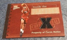 2002-03 Fleer Platinum CARON BUTLER Inside the Playbook GAME WORN JERSEY 230/250