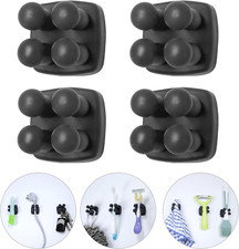 Silicone Toothbrush Holder Multi-Function Hook Waterproof Self Adhesive Single T