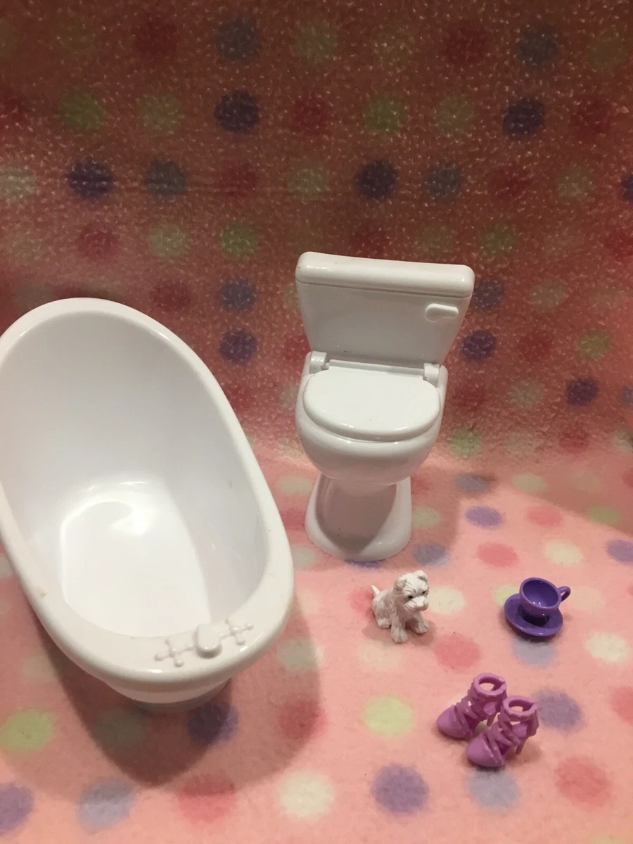Barbie toilet best sale set furniture