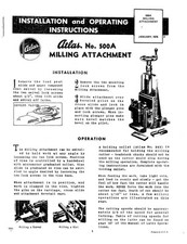1976 Atlas 500A  Lathe Milling Attachment  In...