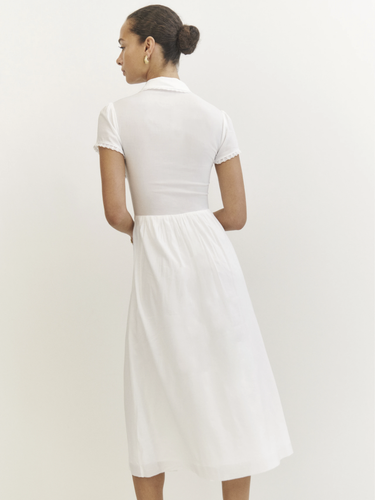 Reformation Ula Dress US2 UK6 Lightweight White Cotton Lace Vintage Midi SOLDOUT - Picture 3 of 24