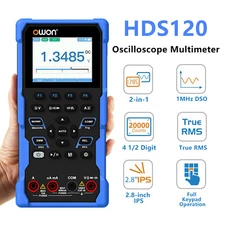 Owon HDS120 Oscilloscope Multimeter 1MHz True RMS CATⅢ 1000V AC/DC Volt Current