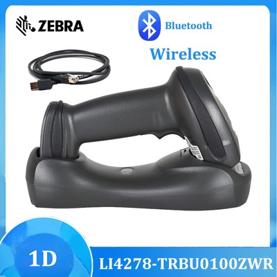 Symbol Zebra LI4278-TRBU0100ZWR 1D Wireless Handheld Barcode Scanner with Cradle