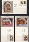 USA COLORANO SILK CACHET SC# 2501-2505 INDIAN HEADDRESSES - 5 FDC
