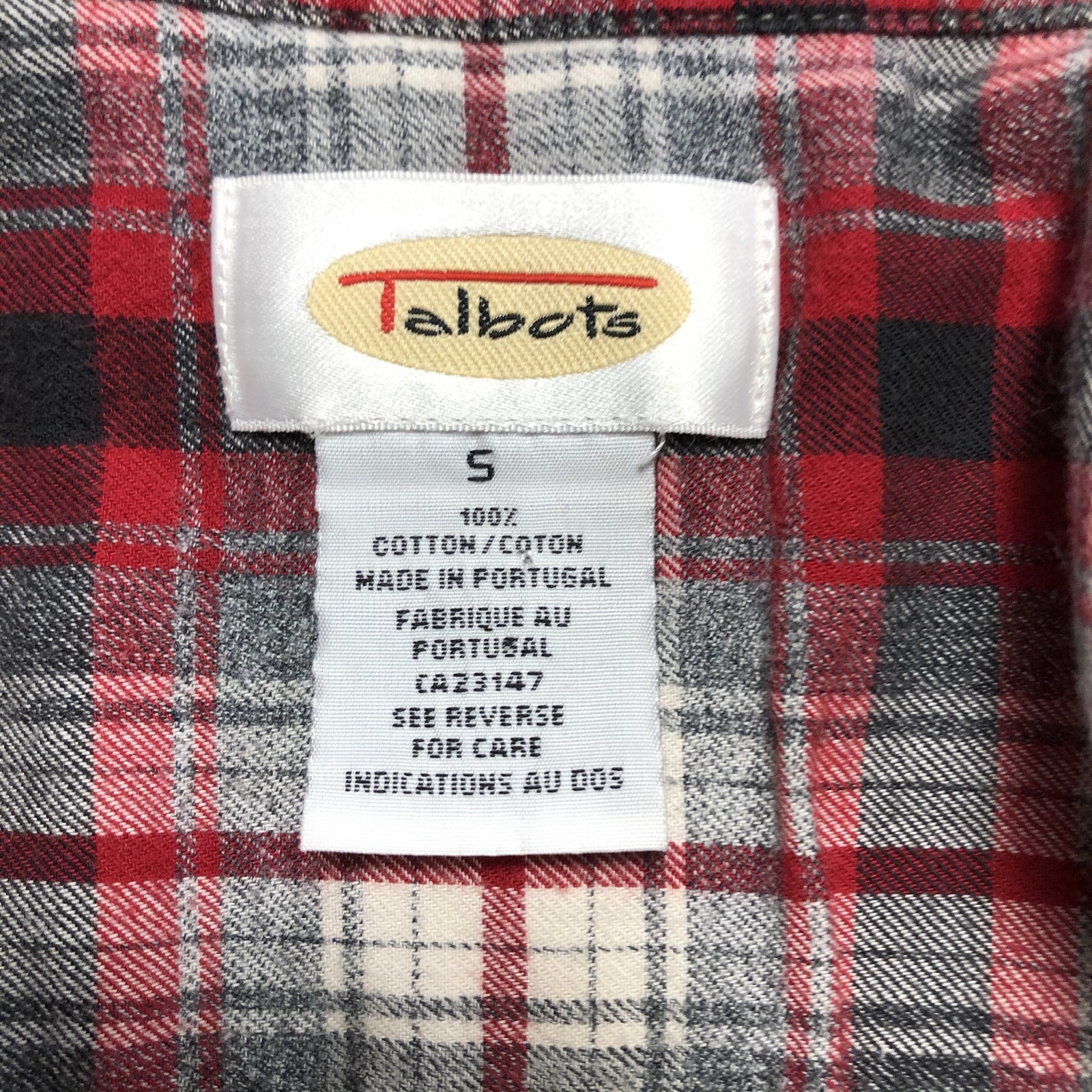 TALBOTS Button Down Collared Red Plaid Casual Shi… - image 10