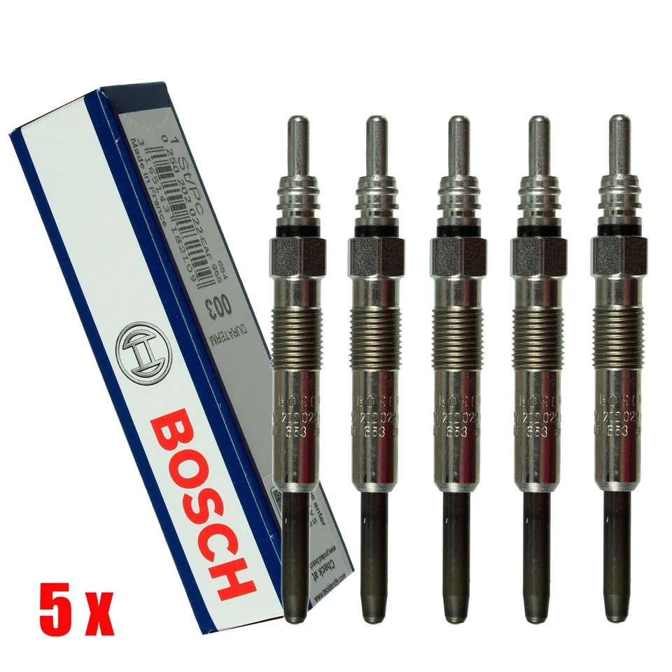 5x (5 Stück) BOSCH Glühkerzen Duraterm 0250202022 GLP003 für AUDI VW SEAT SKODA