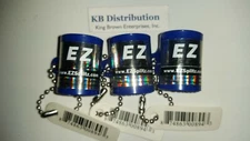 (x3)EZ Splitz EZ101 Cigarillo Size Cutter with Keychain (BLUE)
